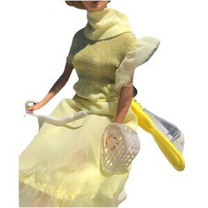 1978 Superstar Vtg Barbie Wards Exclusive Sophisticated Formal Yellow Dress Lot